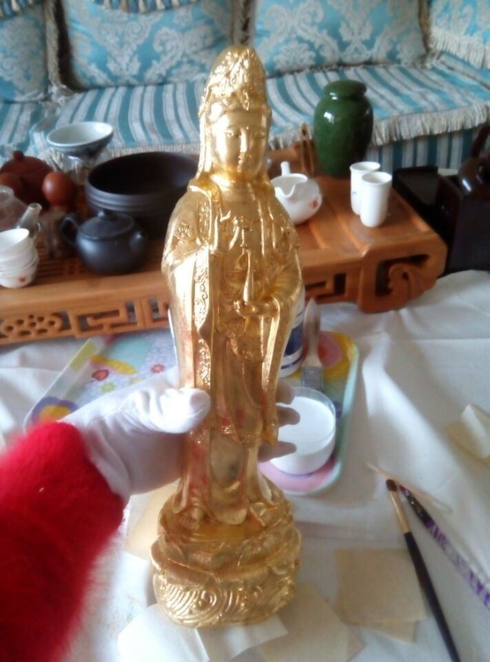 韩漫网站佛像贴金工艺有什么程序？